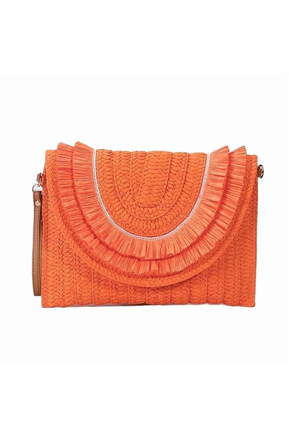 Raffia Straw Weaven Bags Fashion Ladies Wrist Clutches Summer Women Shoulder Crossbody Bags Handmade Handbags Purse Beach Bag