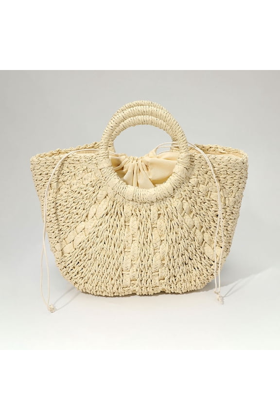 Raffia Woven Round Handle tote Bag