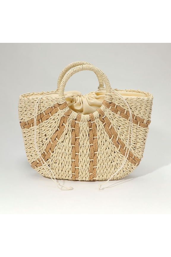 Raffia Woven Round Handle tote Bag