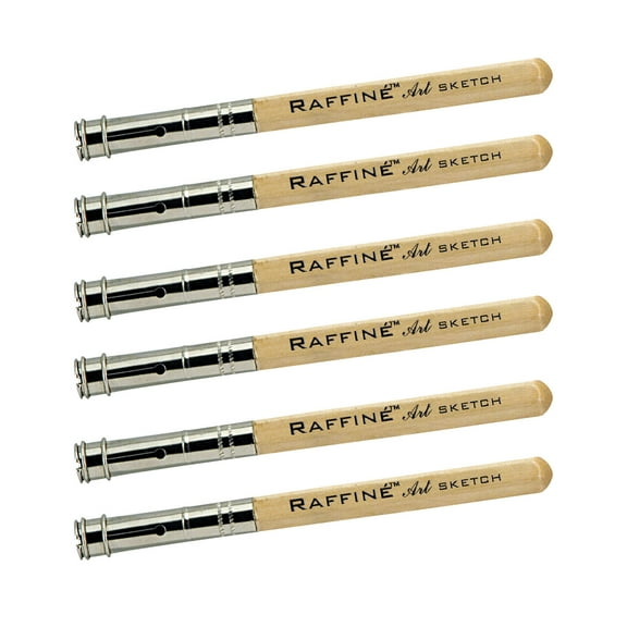 Raffine 6PCS Wooden Handle Pencil Extender Holder Pencil Lengthener Tool 6-Pack