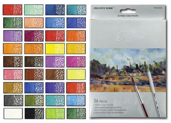 Raffine Watercolor Color Pencil Set - Water Soluble Colored Pencils ...