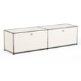 thumbnail image 1 of Raffle Pinker Metal Storage Cabinets 2-Door,Accent Steel Locker Freestanding Storage Organizer for Kitchen,Home,Garage,White, 1 of 7