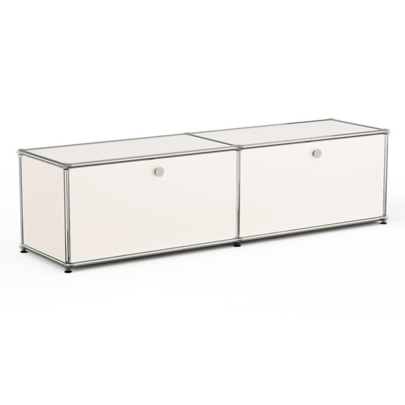 Raffle Pinker Metal Storage Cabinets 2-Door,Accent Steel Locker Freestanding Storage Organizer for Kitchen,Home,Garage,White