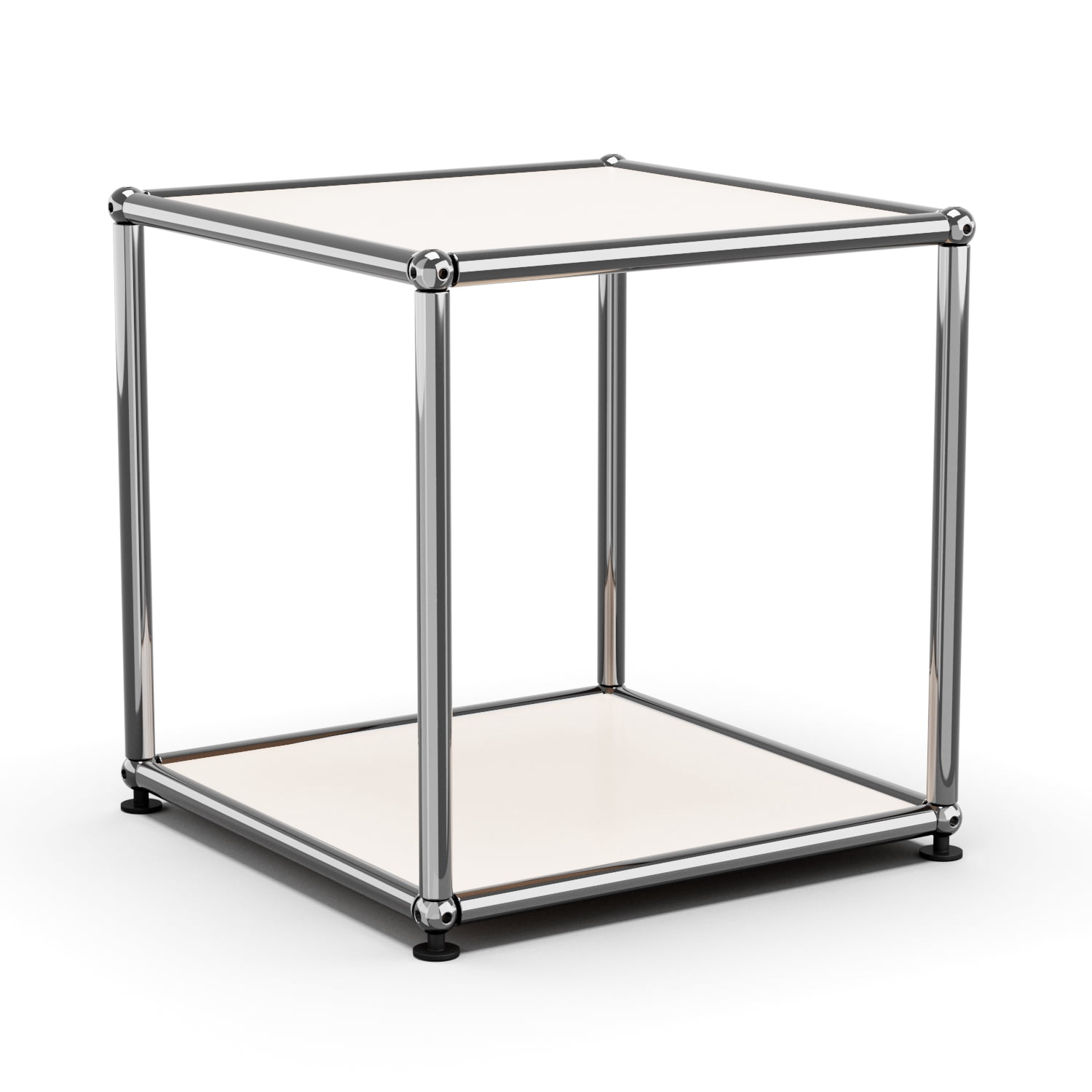 Raffle Pinker Metal Storage Organizer Cube Storage Cabinet Modern Accent Steel Organizer for Living Room Bedroom,White