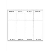 Raffle Ticket Sheets, 8.5 x 11 4 Tckts Ea, 401-800, White Vellum- 100 Sheets
