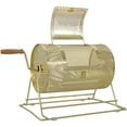 thumbnail image 1 of Raffle Ticket Spinner, 12 x 8 Inch Raffle Drum Lottery Spinning Drawing, Brass Plated Raffle Tickets Roll Box with Wooden Turning Handle, Holds 2500 Tickets or 100 Ping Pong Balls for Events, 1 of 9