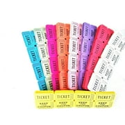 Raffle Tickets 100 Flat Double Stub 50/50 Keep This Coupon Carnival Festival