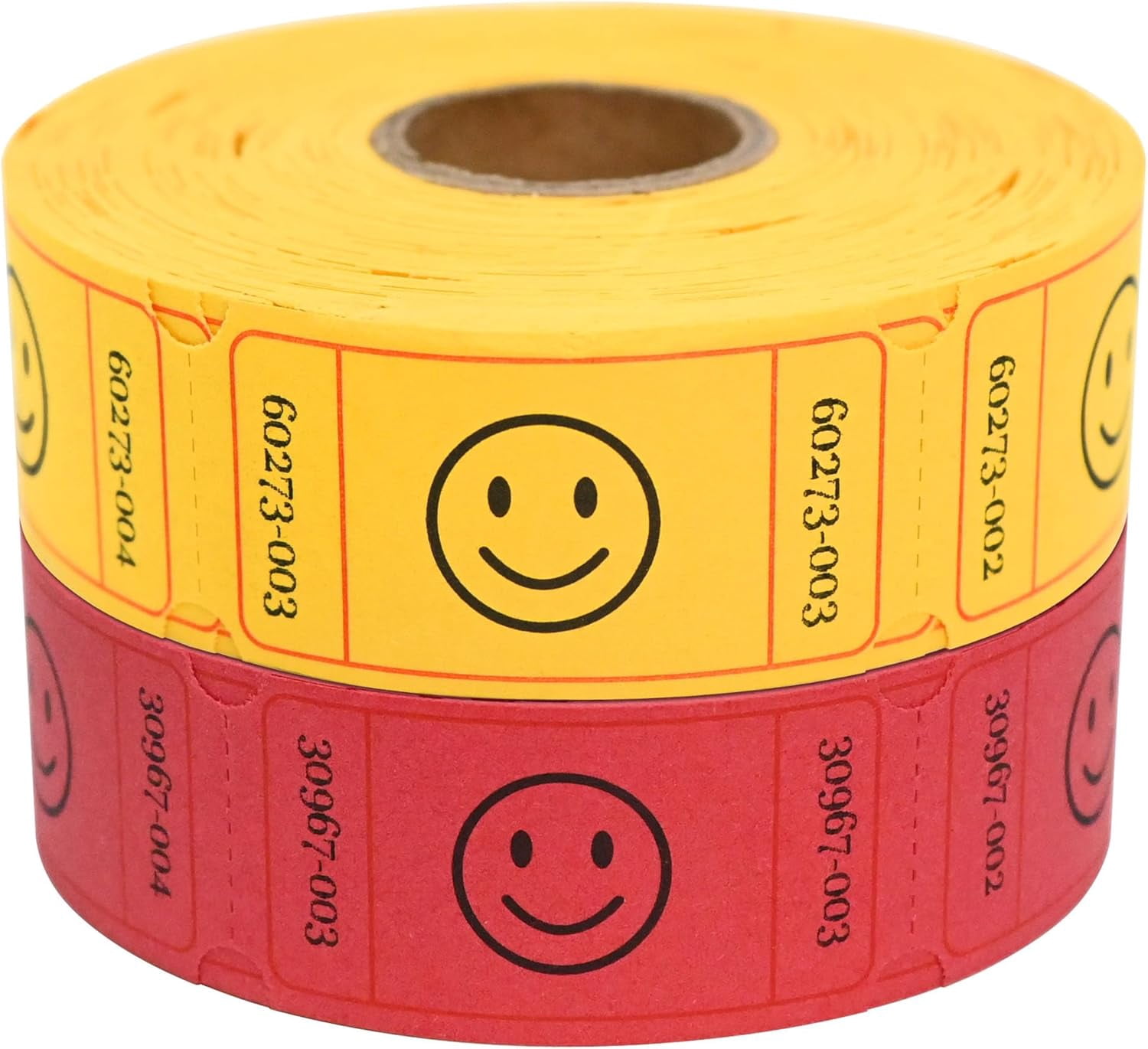 Raffle Tickets, 1000 Count, Smile,2 Color Set of 500 1