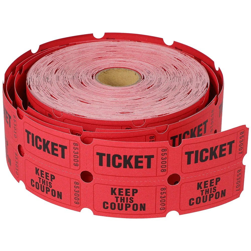 Raffle Tickets Double Rolls, 1000 Pcs/Poll Raffle Tickets, Tag Lottery ...