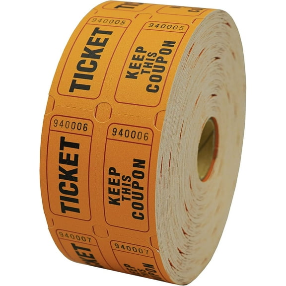 Raffle Tickets, Rewards Raffle Ticket, Tickets Festival Raffle, For All Kinds Of Events, Such As Carnivals, Fundraisers, Fairs, Concerts, Auctions, Churches, Amusement Park Games(Orange)