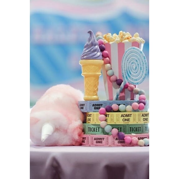 Raffle Tickets Roll Pink Yellow Pastel Admit One Ticket for Carnival Themed Party Decor Birthday Circus Party