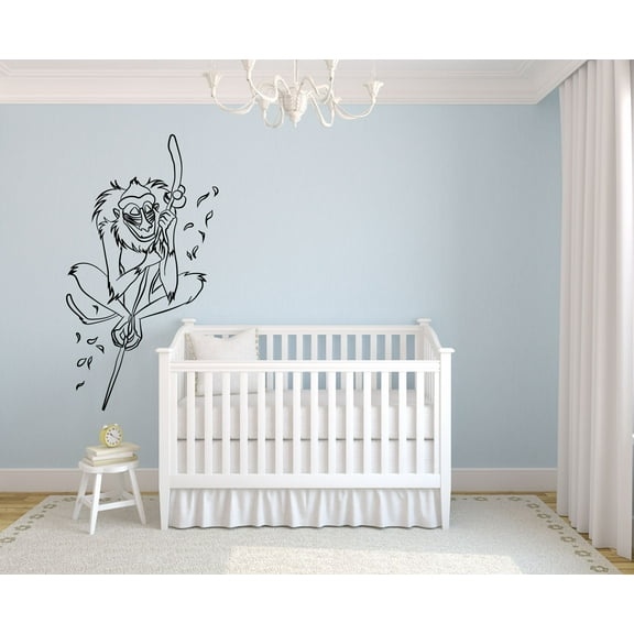Rafiki The Lion King Wall Decals For Kids Rooms Simba Mufasa Decor Lions Boys Girls Creative Animated Vinyl Decal Removable Stickers for Bedrooms Artwork Child Favorite Decoration Size (30x27 inch)