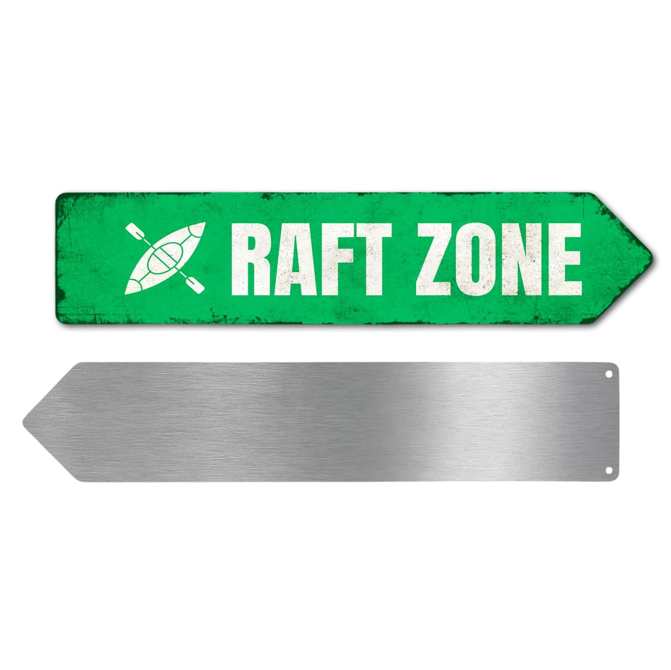 Raft Zone Metal Sign by DC | Arrow Metal Directional Signage for Indoor ...