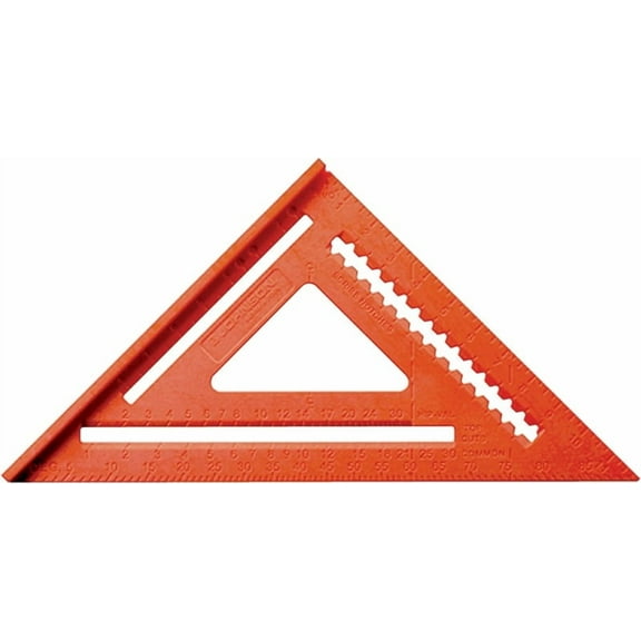 Rafter Angle Square, Orange Plastic, 12", Johnson, RAS170B-ORA