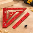 thumbnail image 1 of Rafter Square, Innovative Triangle Carpenter Square with Protractor, Level and Jig Block, Triangular Ruler Precision Layout Tool Carpenter Layout Measuring Ruler for Carpenters, 1 of 6