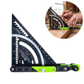 Rafter Square: Precision Aluminum Rafter Square with 3 High-Visibility Levels | Professional Grade Woodworking & Framing Tool