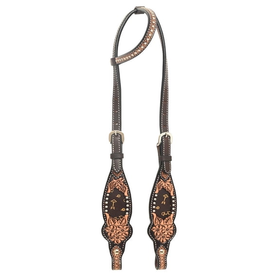 Rafter T Ranch Company  )Arrow Inlay Single Ear Headstall