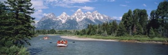 Rafters Grand Teton National Park WY USA Canvas Art - Panoramic Images (36 x 12)
