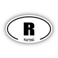 thumbnail image 1 of Rafting R Oval Bumper Sticker 3M Vinyl Decal 3 in x 5 in, 1 of 3