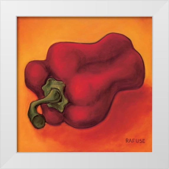 Rafuse, Will 12x12 White Modern Wood Framed Museum Art Print Titled - Red Pepper