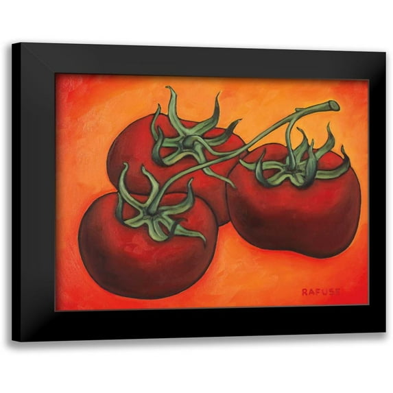 Rafuse, Will 17x15 Black Modern Framed Museum Art Print Titled - Three Tomatoes