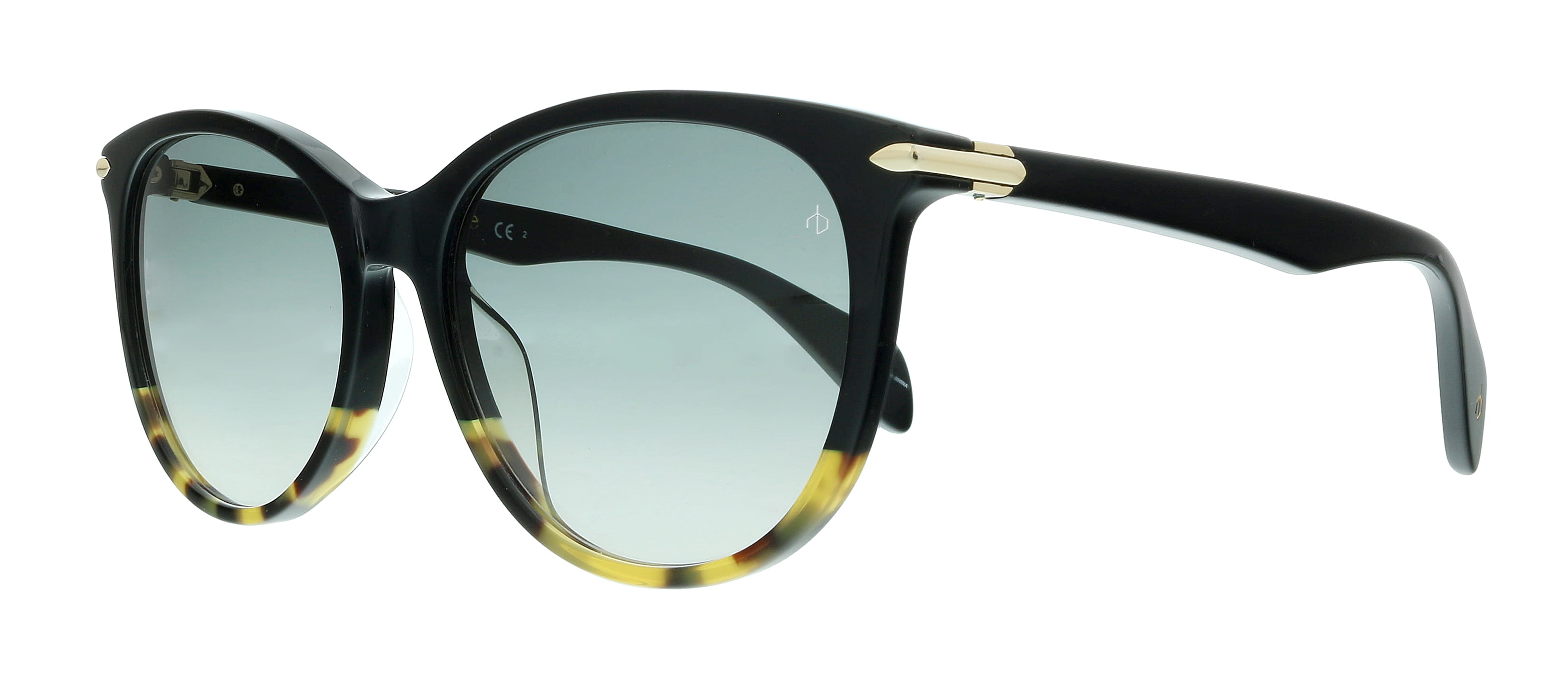 Rag And Bone RNB1020/S 9K 0WR7 Black Havana Round Sunglasses  display picture 2