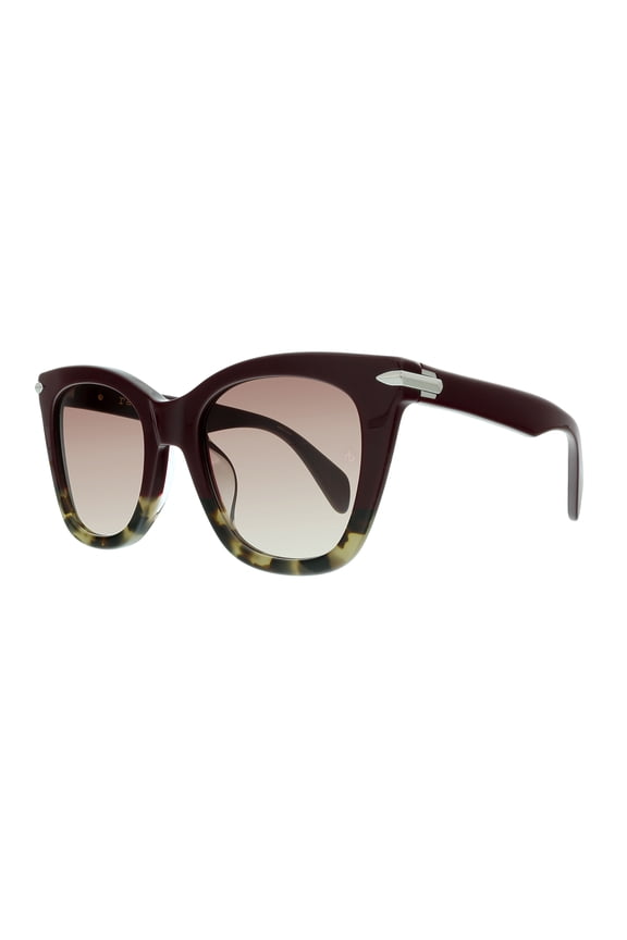 Rag And Bone RNB1029/G/S HA 0YDC Burgundy Havana Square Sunglasses for womens