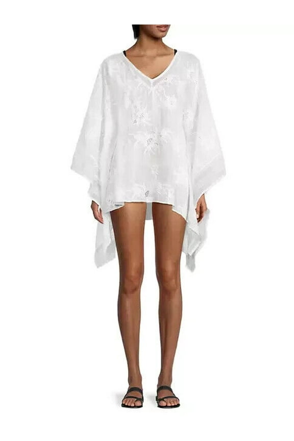 Hera Pineapple Floral Beach Wrap White Pineapple One Size 1 Rtl $350