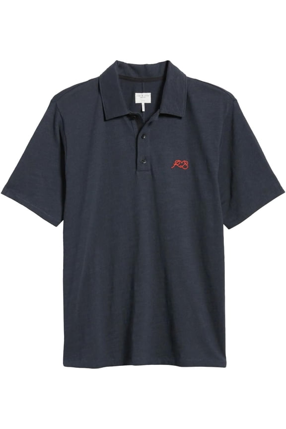 Love Rb Classic Flame Polo Shirt Salute Blue