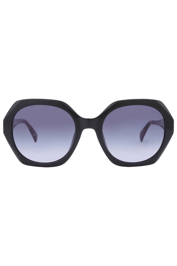RNB1078/S 08079O 55mm Geometric Sunglasses Women's Shiny Black
