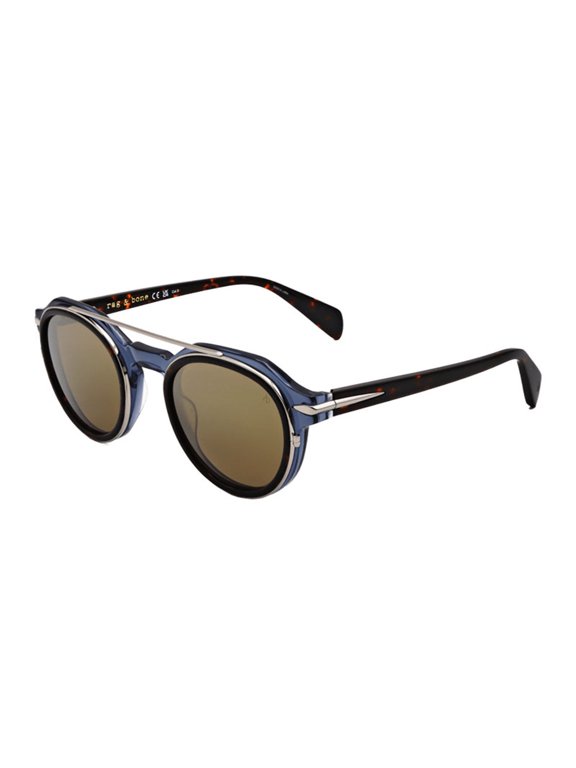 RNB6006/S 0IPRVP 51mm Square Sunglasses Men's Shiny Blue/Havana