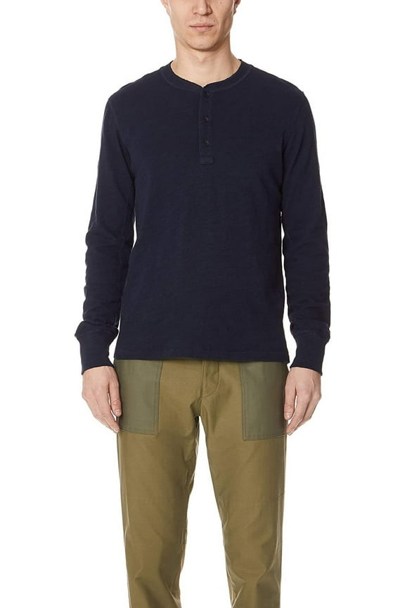 Standard Issue Men's Classic Henley, Deep Navy, XX-large