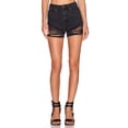thumbnail image 1 of Rag & Bone Women's Maya High Rise Distressed Denim Shorts Black Size 28, 1 of 3