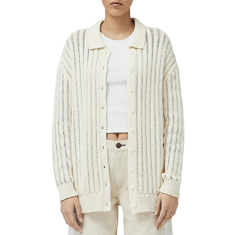 Rag Bone Womens Adrienne Cotton Knit Cardigan Sweater Walmart
