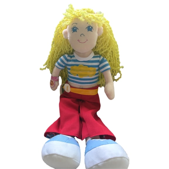 Rag Chicks Plush Cloth Light-Up 14" Rag Doll, Blonde with Red & Blue Outfit