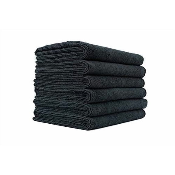 The Rag Company - Spa & Yoga Towel - Spa Towels - 320gsm, 16in x 27in, Midnight (6 Pack)