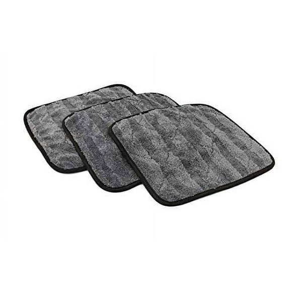The Rag Company - The Gauntlet - Car Drying Towel -70/30 Blend Premium Microfiber,  12in x 12in, Grey (3-Pack)