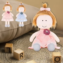 Rag Doll Soft Knit Stuffed Plush Figure | Lint Fabric Comfort Companion | Collectible Cotton-Filled Teddy | Decorative Gift | 1 Piece | 13.7in Size | Home Accent