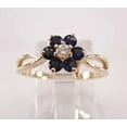 thumbnail image 1 of Rag Jewels 1.20 Ctw Round Cut Sapphire & Diamond Wedding Anniversary Engagement Band Ring 14K Yellow Gold Plated 925 Sterling Silver 925 Sterling Silver -5.5, 1 of 5
