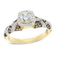 thumbnail image 1 of Rag Jewels 2.00 Ct Round Cut Champagne and White Diamond Engagement Wedding Promise Band Ring 14K Yellow Gold Plated 925 Sterling Silver For Women's -10, 1 of 2
