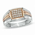 thumbnail image 1 of Rag Jewels 2.00 Ct Round Cut White Diamond Engagement Wedding Thanksgiving Christmas Cluster Pinky Ring 14K 2 Tone Gold Plated 925 Sterling Silver For Men's -9.5, 1 of 2