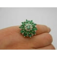 thumbnail image 1 of Rag Jewels 3.00 Ct Round Cut Emerald & Diamond Engagement Wedding Cocktail Band Ring 14K Yellow Gold Plated 925 Sterling Silver For Women's -5, 1 of 5