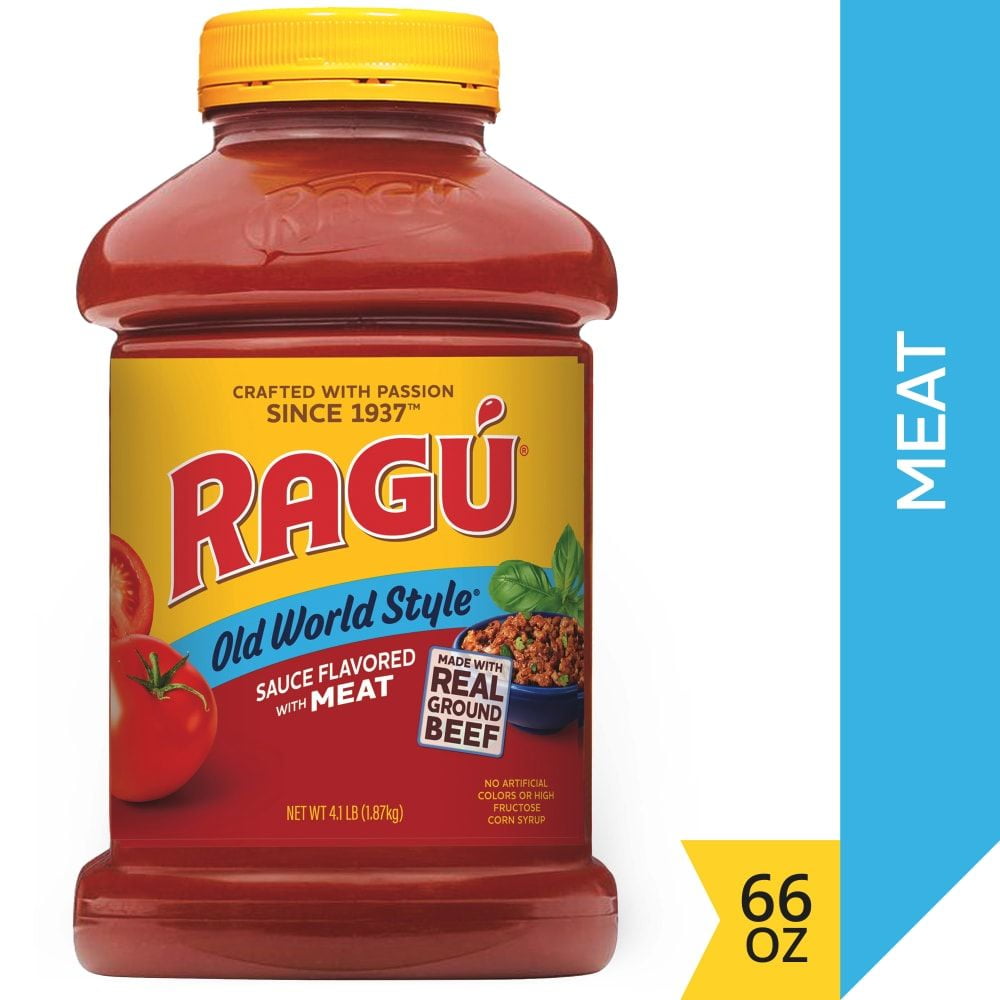 Rag Old World Style Pasta Sauce Flavored with Meat 66 oz - Pack of 2