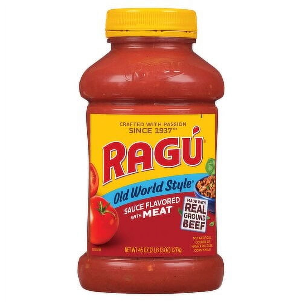 Rag Old World Style Sauce Flavored with Meat, 45 oz( pack of 1 )