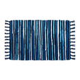 thumbnail image 1 of Rag Rug, Machine Washable Cotton Reversible Rag Rug Hand Woven Multi Color Striped Area Rug Floor Rugs for Bedroom, Living Room, Kitchen and Laundry Room (20"x31", Blue), 1 of 6