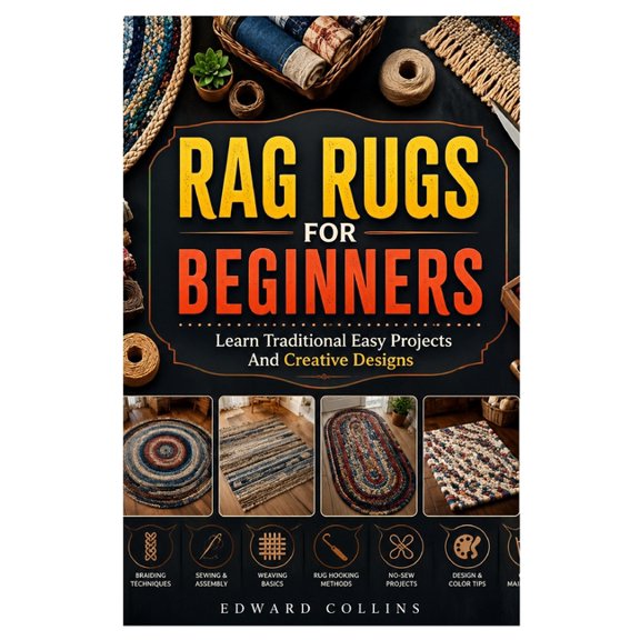 Rag Rugs for Beginners: Learn Traditional Easy Projects And Creative Designs, (Paperback)