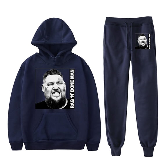 Rag'n'Bone Man 2025 Tour Merch Hoodie and SWEATPANTS set pop print Unisex Casual Street Clothing