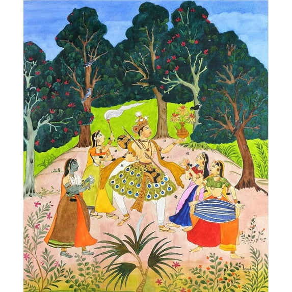 Raga- Basant, A Ragamala Painting, Rajasthani Ragamala Style Painting, Limited Edition A2 Print Matte Finish. Wall Décor, Home Décor, Wall Art, Collectible