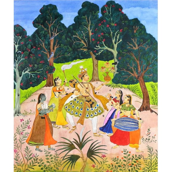 Raga- Basant, A Ragamala Painting, Rajasthani Ragamala Style Painting, Limited Edition A2 Print Matte Finish. Wall Décor, Home Décor, Wall Art, Collectible