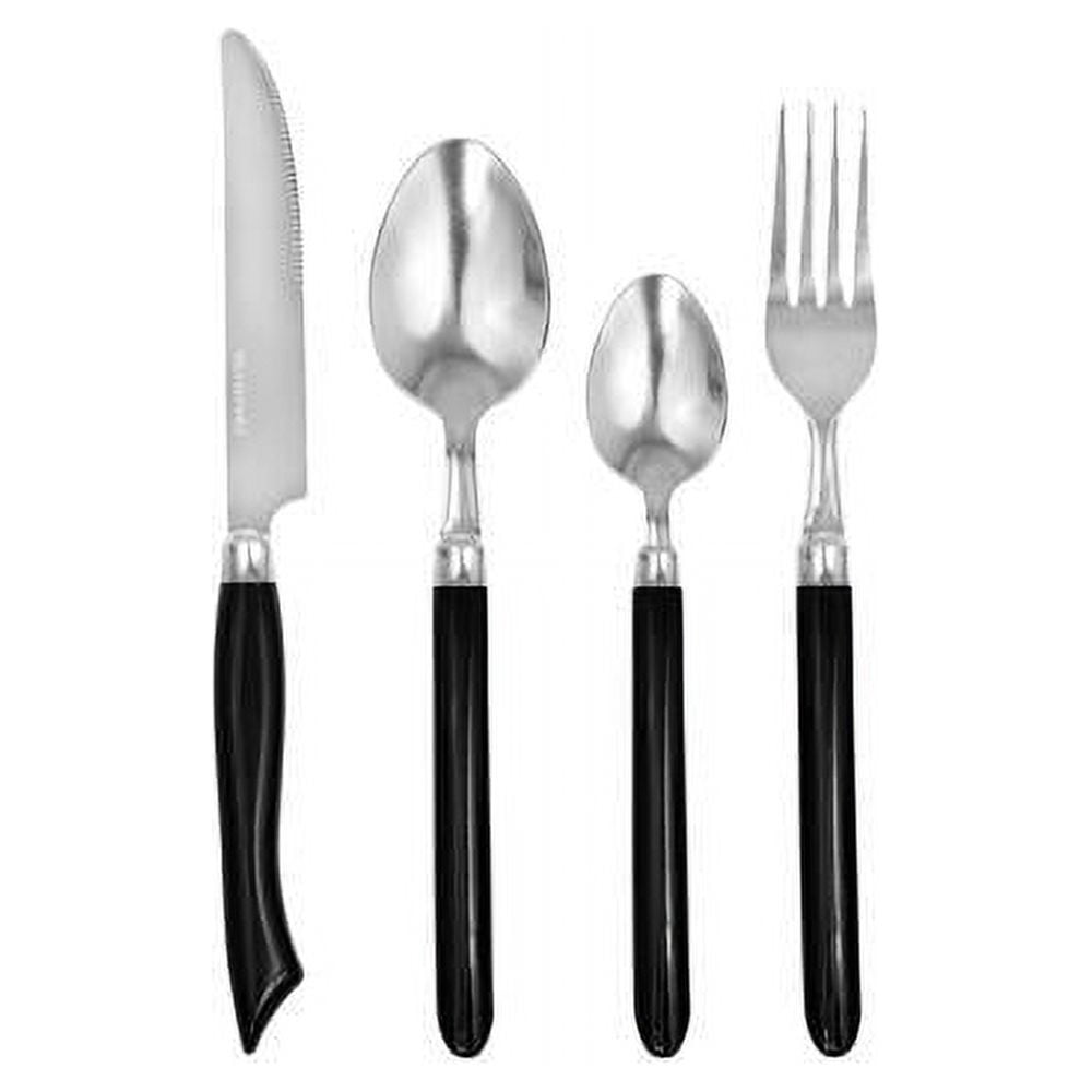 Ragalta Rchu098 Purelife 32pc Black Handle Flatware Set